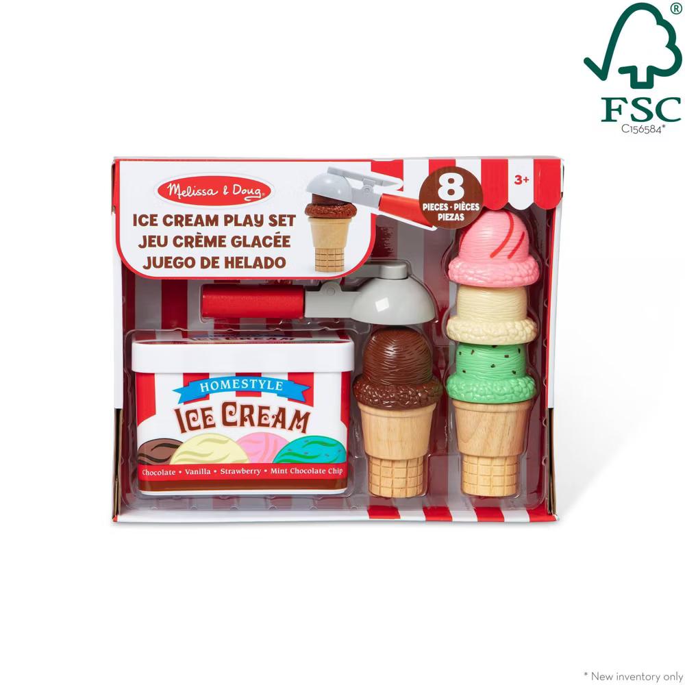Scoop and Stack Ice Cream Cone Magnetic Pretend Play Set: Creative Thinking Toy Kitchen Accessories - Image 5