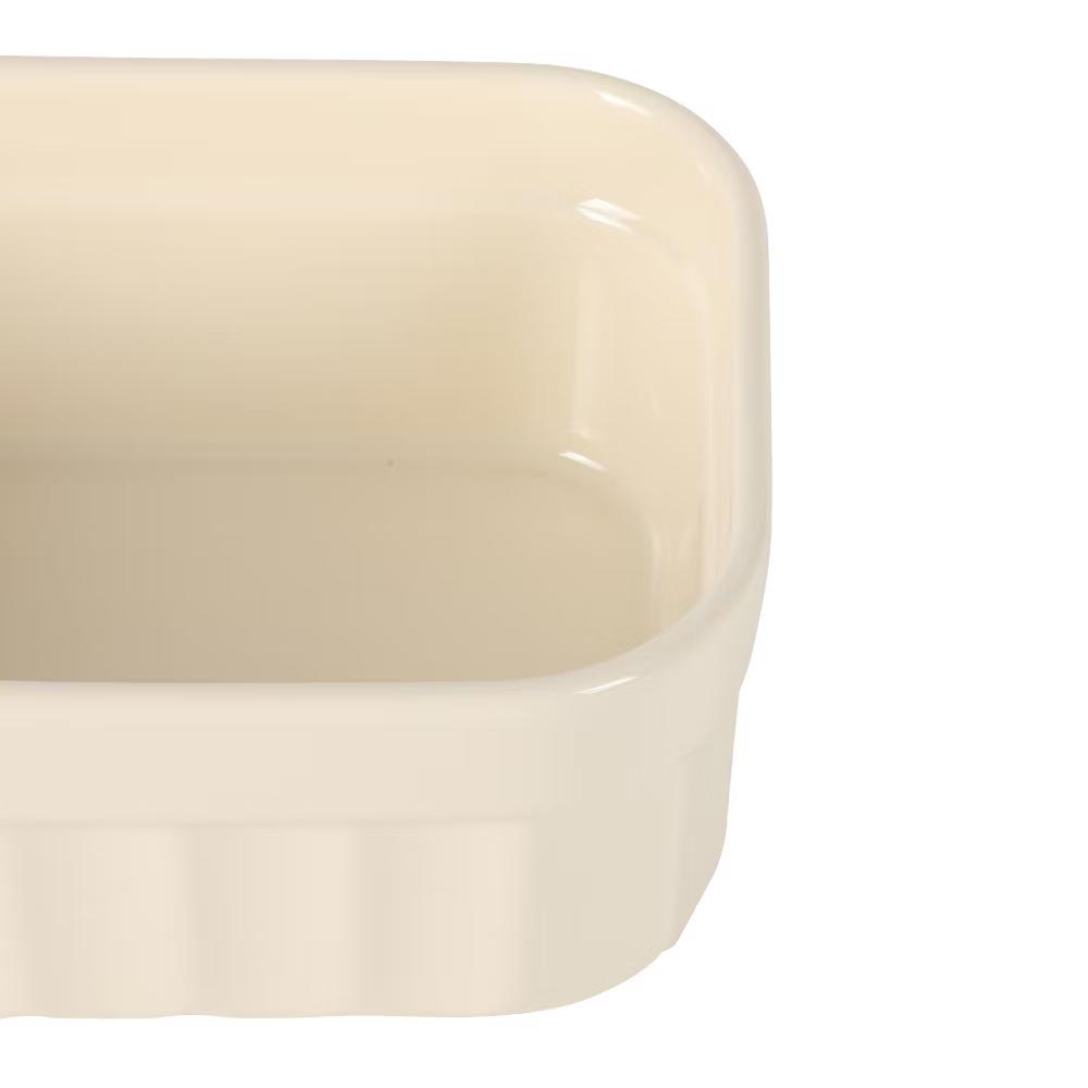 Martha Stewart Broadbrook 6 Piece Stoneware Meal Prep Container Set with Lids, Food Storage Bakeware, Ovenµwave&Dishwasher Safe, Cream - Image 14