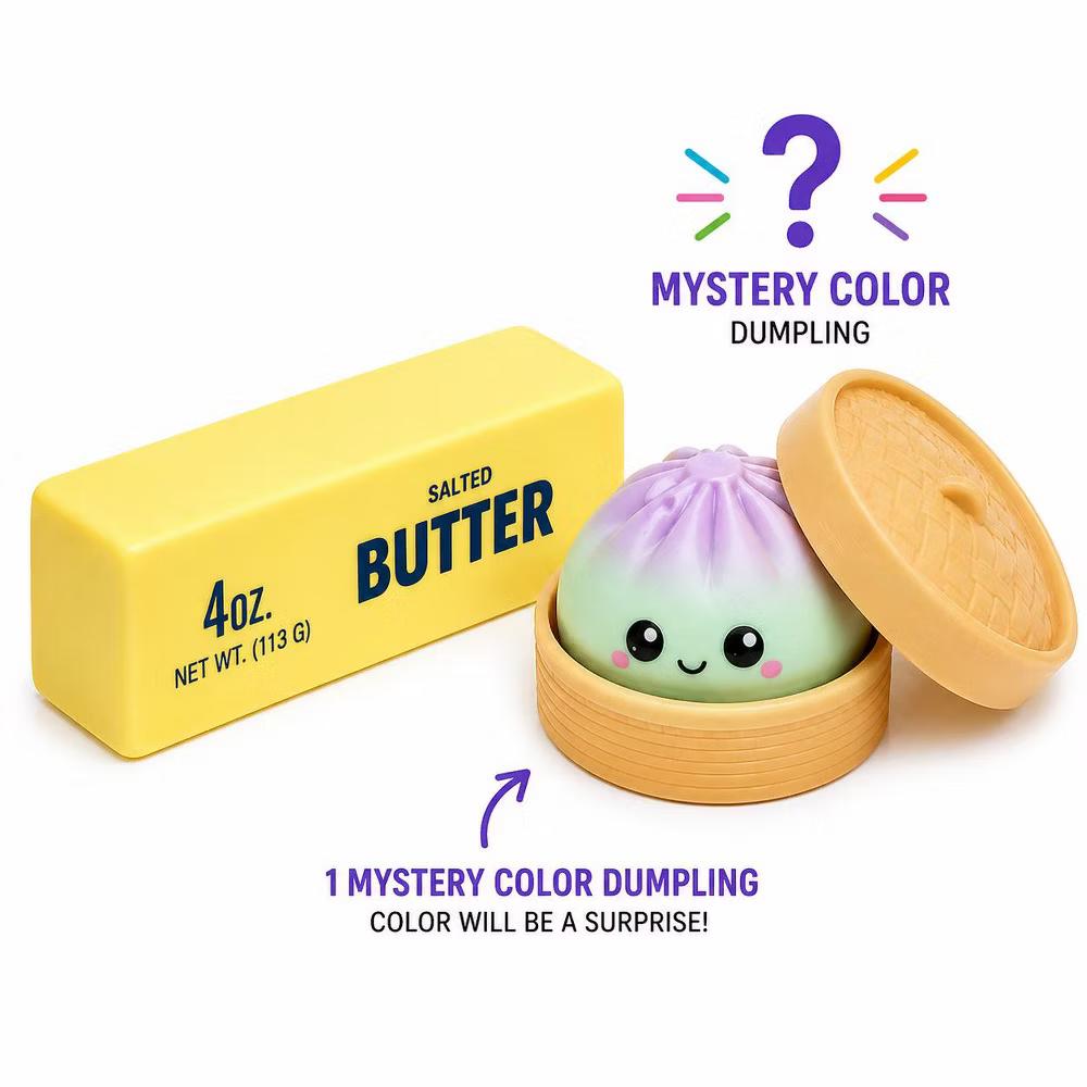 Link Butter & Mystery Dumpling Squishy Combo Toy Set Anxiety & Stress Relief - Makes a Great Gift - Image 3
