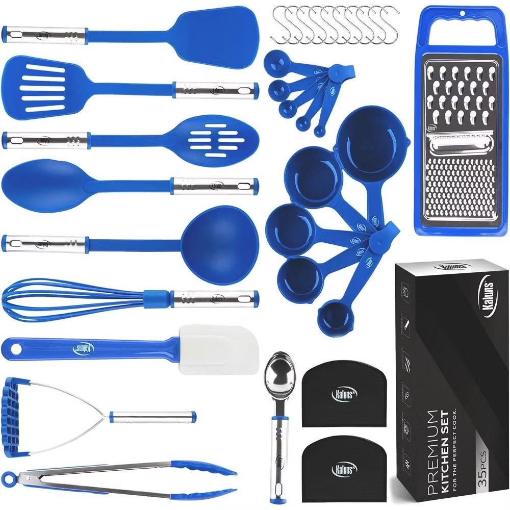 Kitchen Utensils Set, Nylon and Stainless Steel Cooking Utensils, Dishwasher Safe and Heat Resistant Kitchen Tools - Image 14