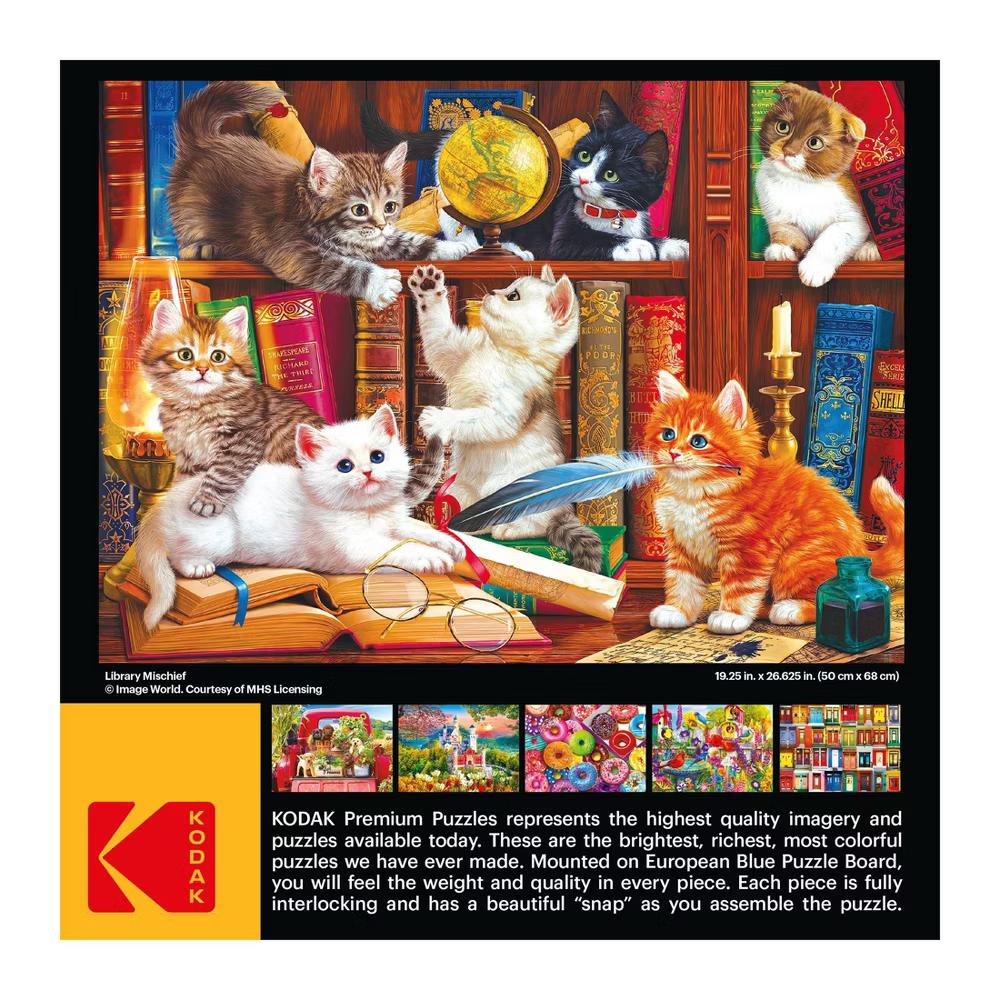 Kodak Premium Library Mischief Jigsaw Puzzle - 1000pc - Image 4