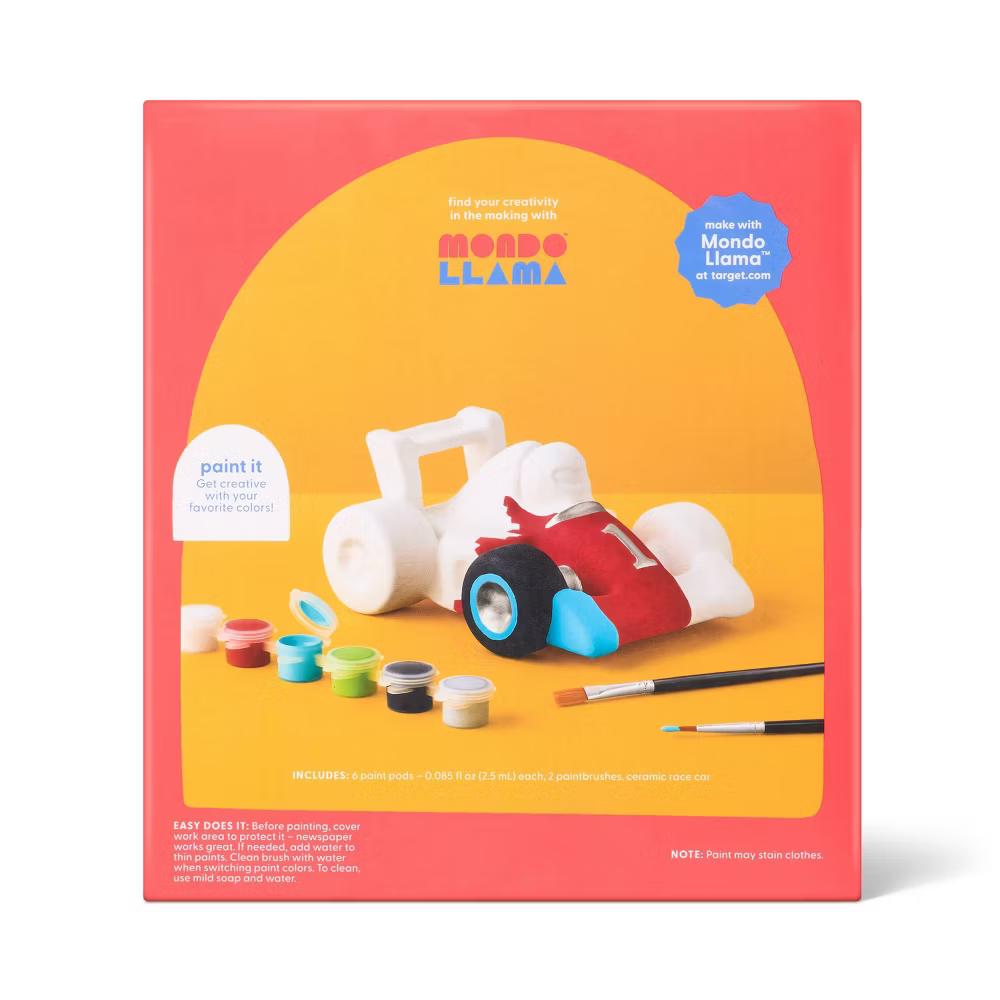 Ceramic Race Car Painting Craft Activity Kit - Image 3