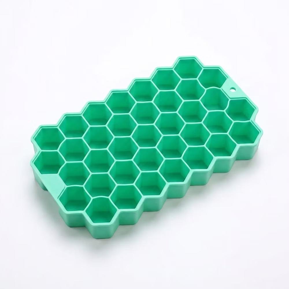 Alilang 2-Piece Honeycomb Ice Cube Tray - 37-Grid Flexible Mold with Spill-Resistant Lid - Image 7