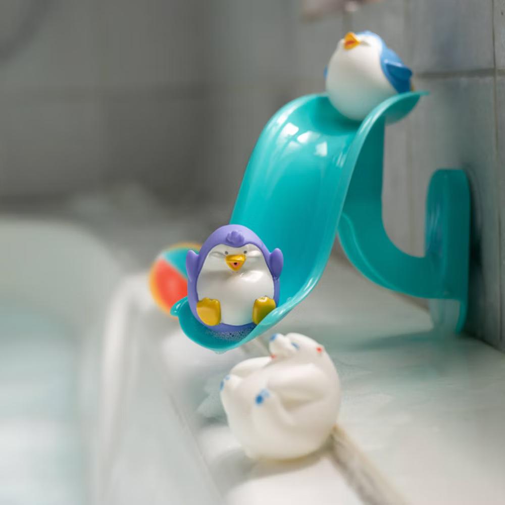 Nuby Penguin Slide with 3 Squirters: Sensory Development, Fine Motor Skills, BPA-Free, Bath Toys - Image 5