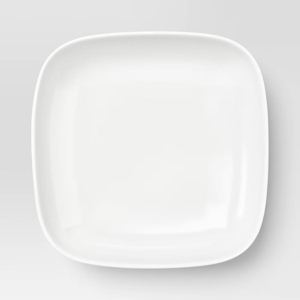 25.3 fl oz Porcelain Square Dinner Bowl White - Image 2