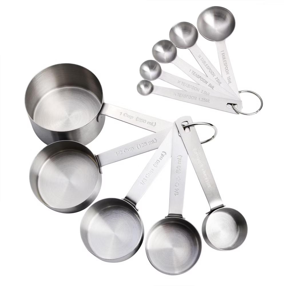 Babish 10-Piece Stainless Steel Measuring Cups & Spoons Set - Image 2