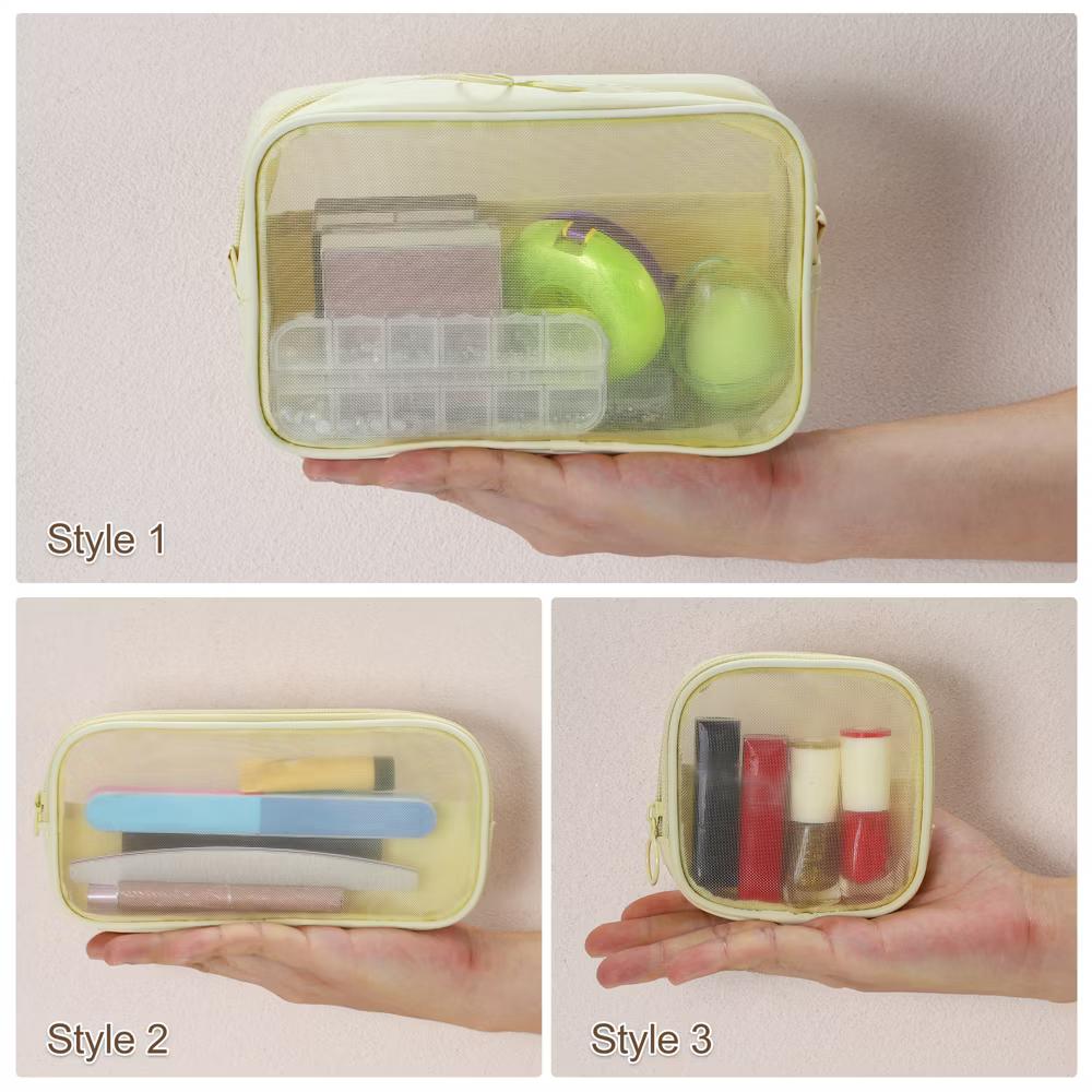 Travel Mesh Makeup Bag with Zipper 3 Pcs - Image 6