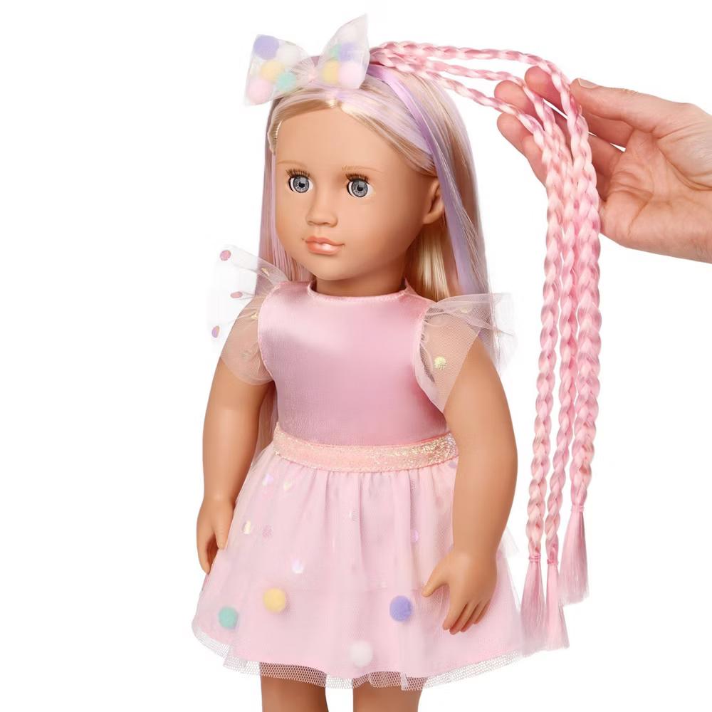 Amara 18" Hair Grow Doll with Hair Clips & Styling Book Accessories - Image 5