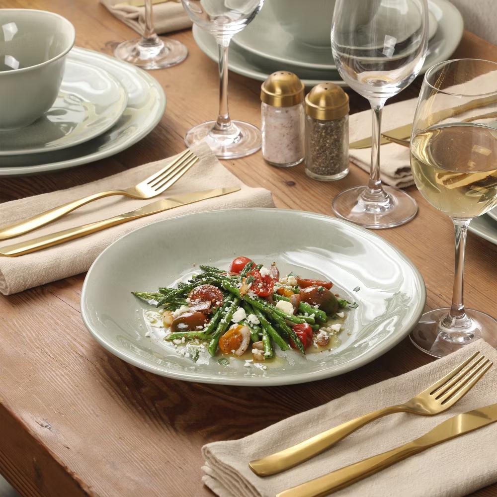 Port Barton Plates and Bowls Sets, 12-Piece Stoneware Dinnerware Sets, Reactive Glaze Dish Set, Service for 4 - Image 9