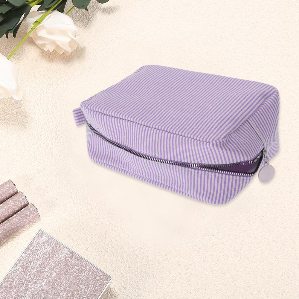 Large Striped Pattern Makeup Bag 1Pc - Image 34