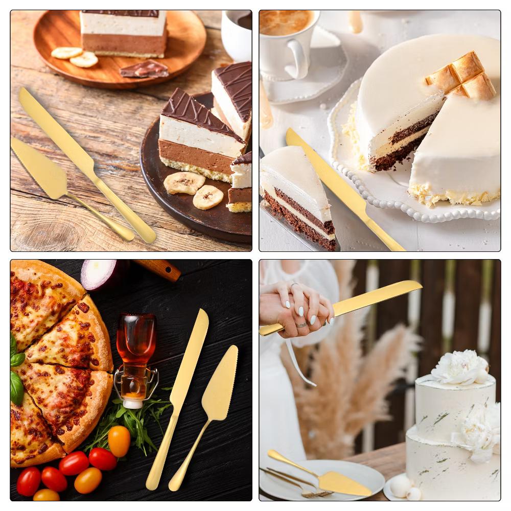 Wedding Cake Knife Cutting and Server Set 1 Set 2 Pcs - Image 8
