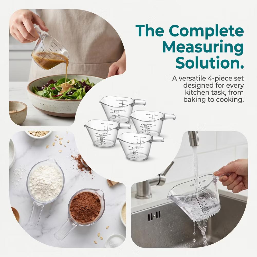 Measuring Cup, PS Material Measuring Cup for Everyday Kitchen Tasks Like Baking or Soup Making - Image 10