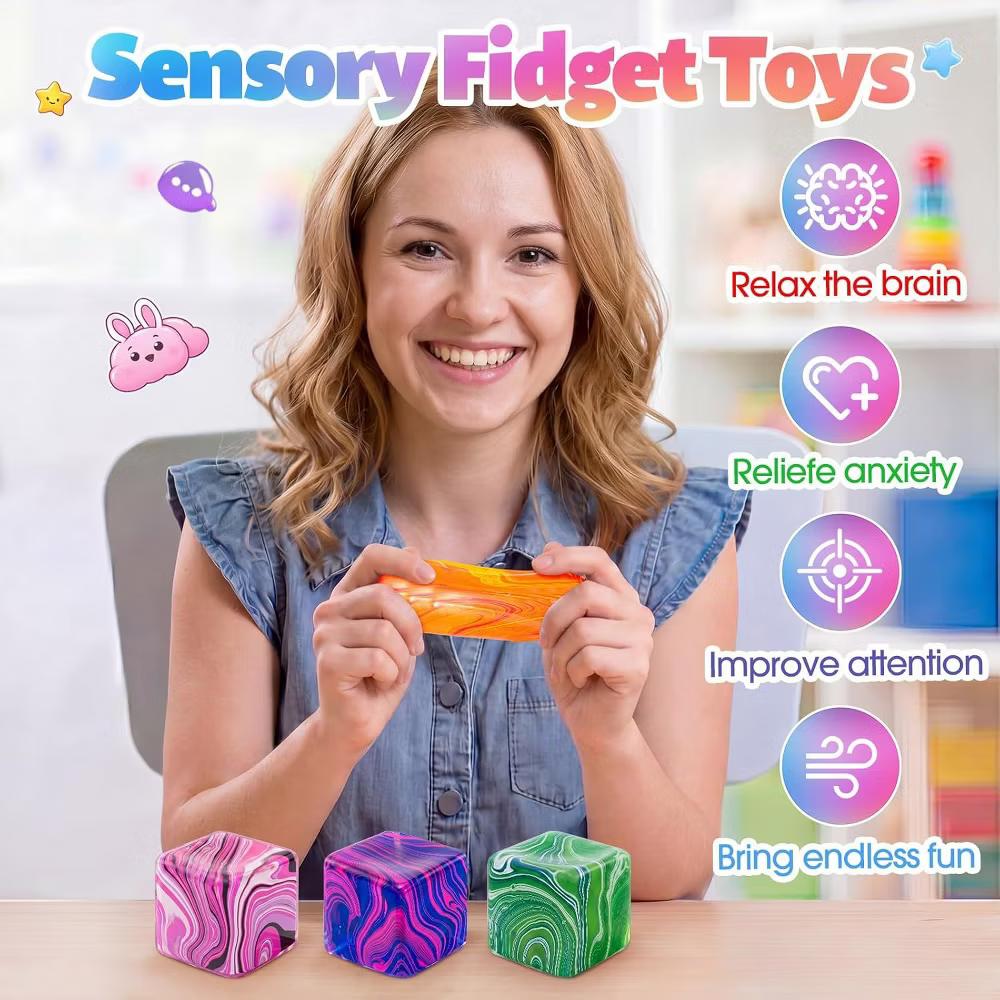 Link Cube -Sensory Squeeze Toy with Super Solid Squish - Image 18