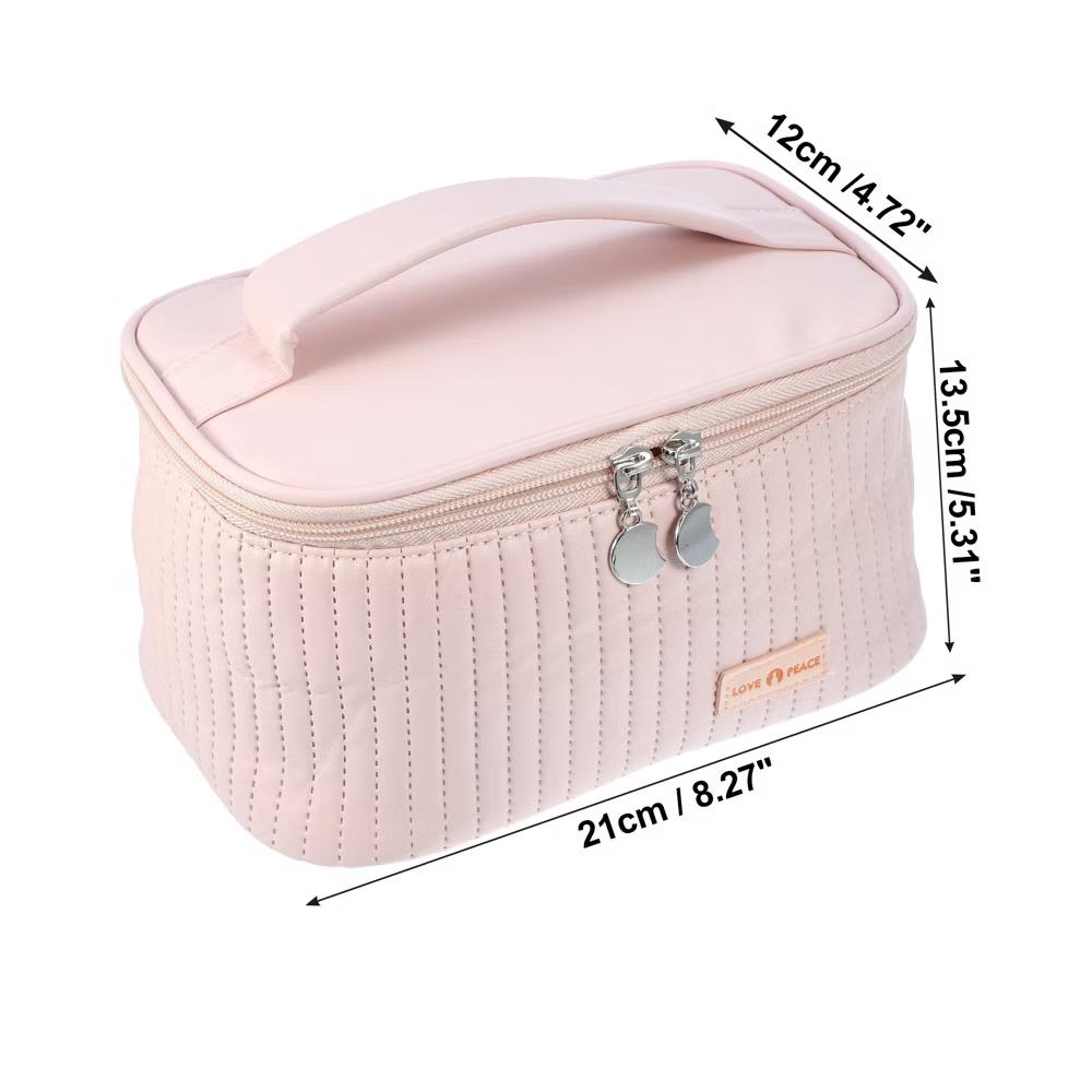Polyurethane Faux Leather Large Makeup Bag Brush Organizer for Women 1 Pc - Image 28