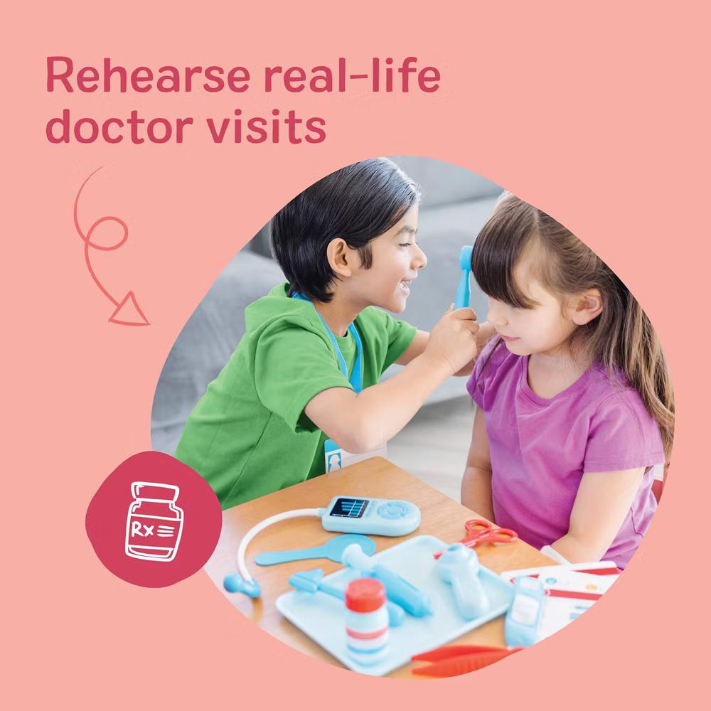 Get Well Doctor's Kit Pretend Play Set – 25 Toy Pieces for Preschool Girls, Boys - Image 9