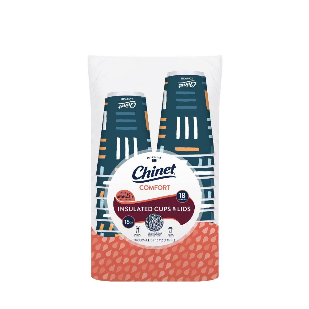 Comfort Cup - 18ct/16oz: Disposable Paper Drinkware, Solid Pattern