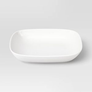 25.3 fl oz Porcelain Square Dinner Bowl White