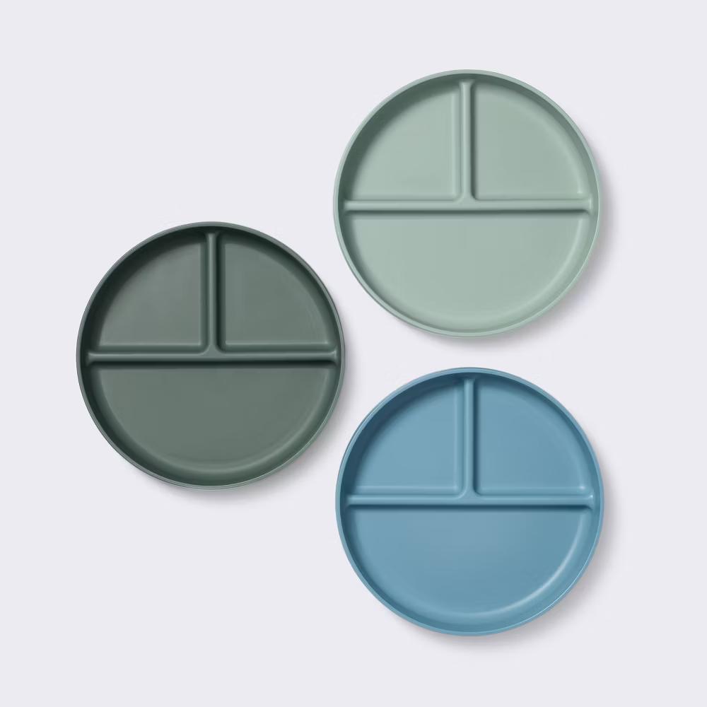Divided Plate - 3pk Blue/Green - Image 2