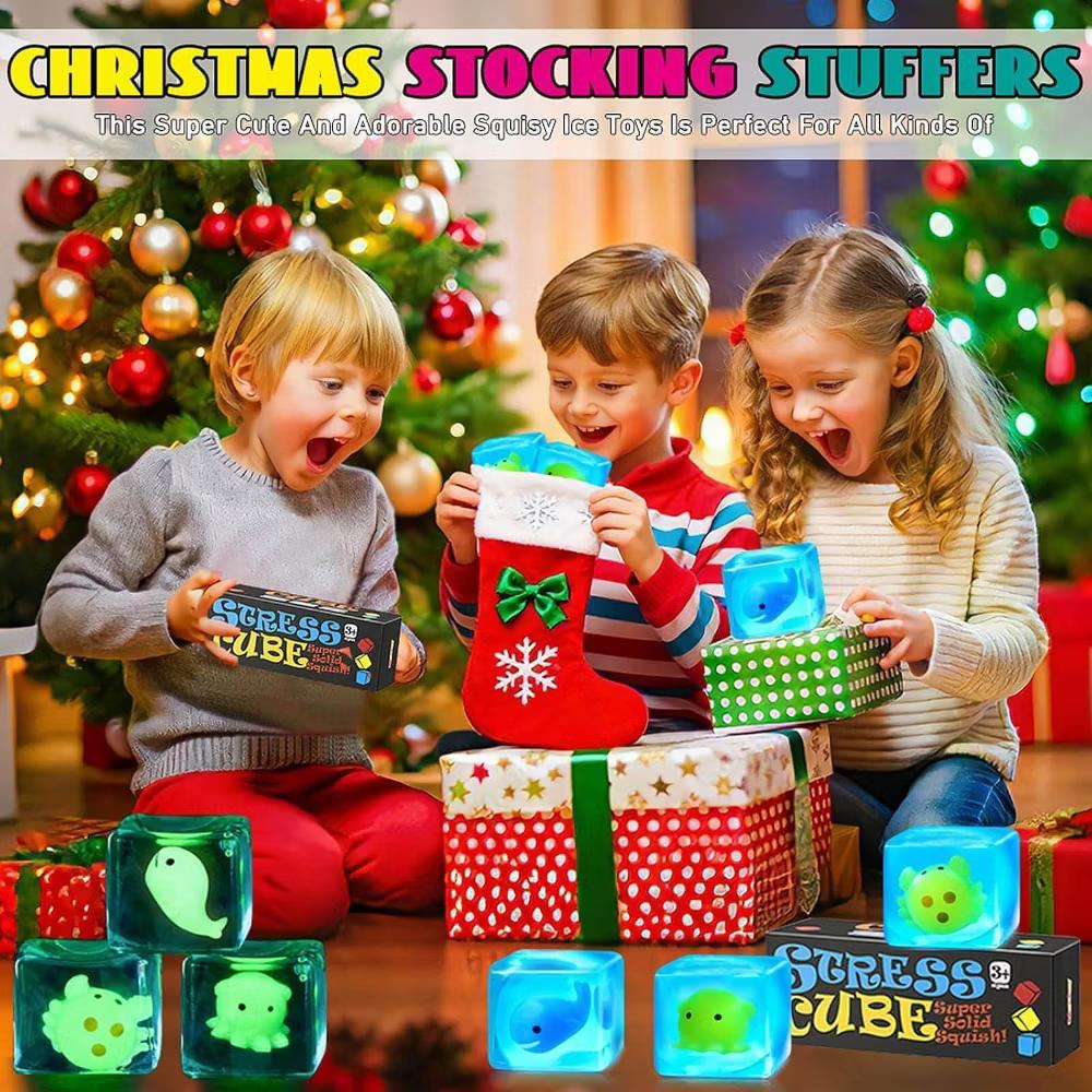 Link Cube Octopus Squishy, Slow Rise Sensory Fidget Toy Random (2pk) - Image 5