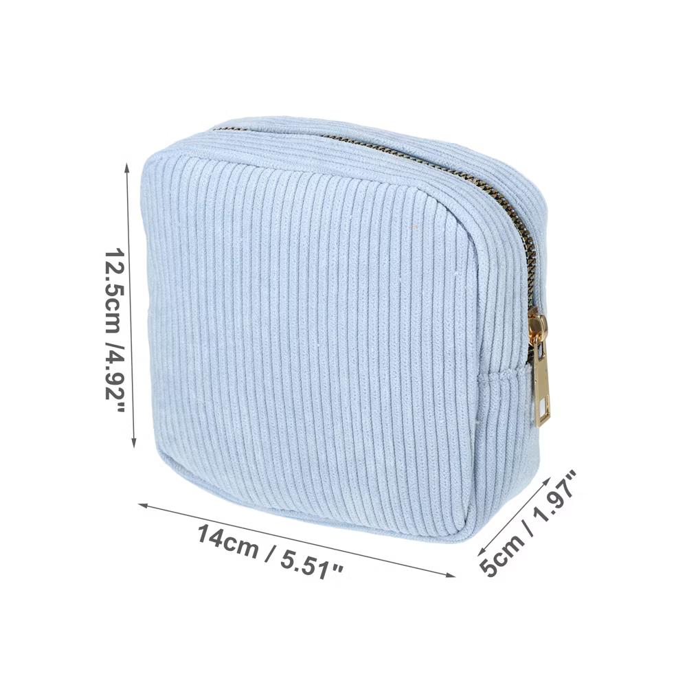 Portable Solid Color Cosmetic Bag 1 Pc - Image 3