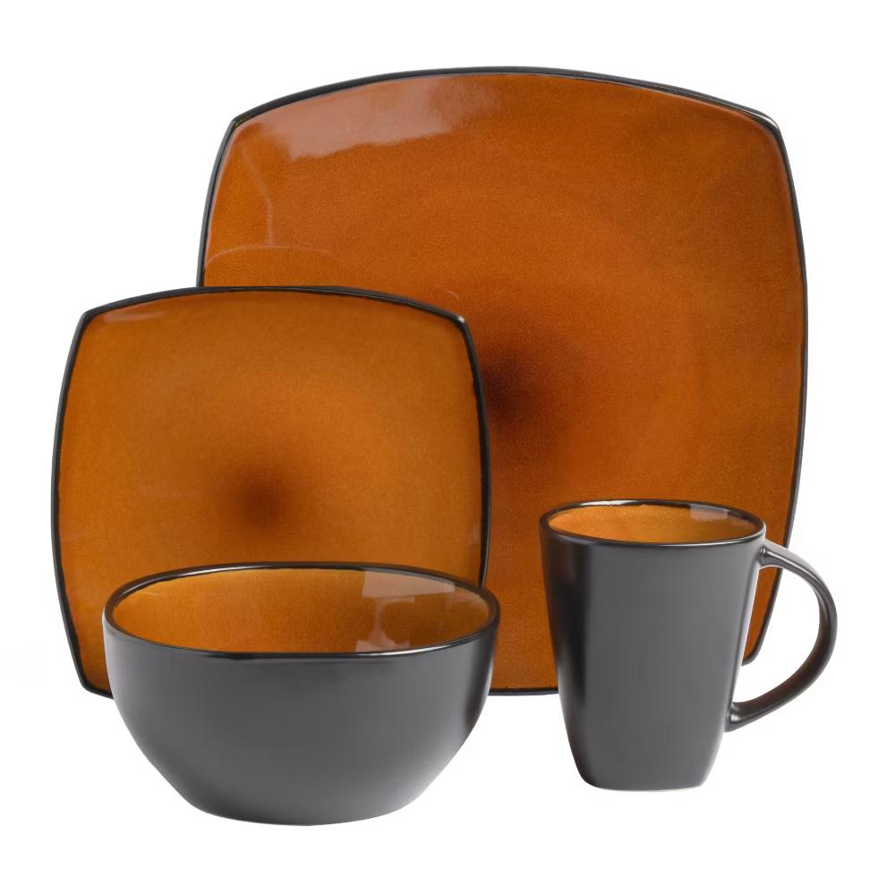Soho Lounge Square 16-Piece Stoneware Dinnerware Set - Image 3
