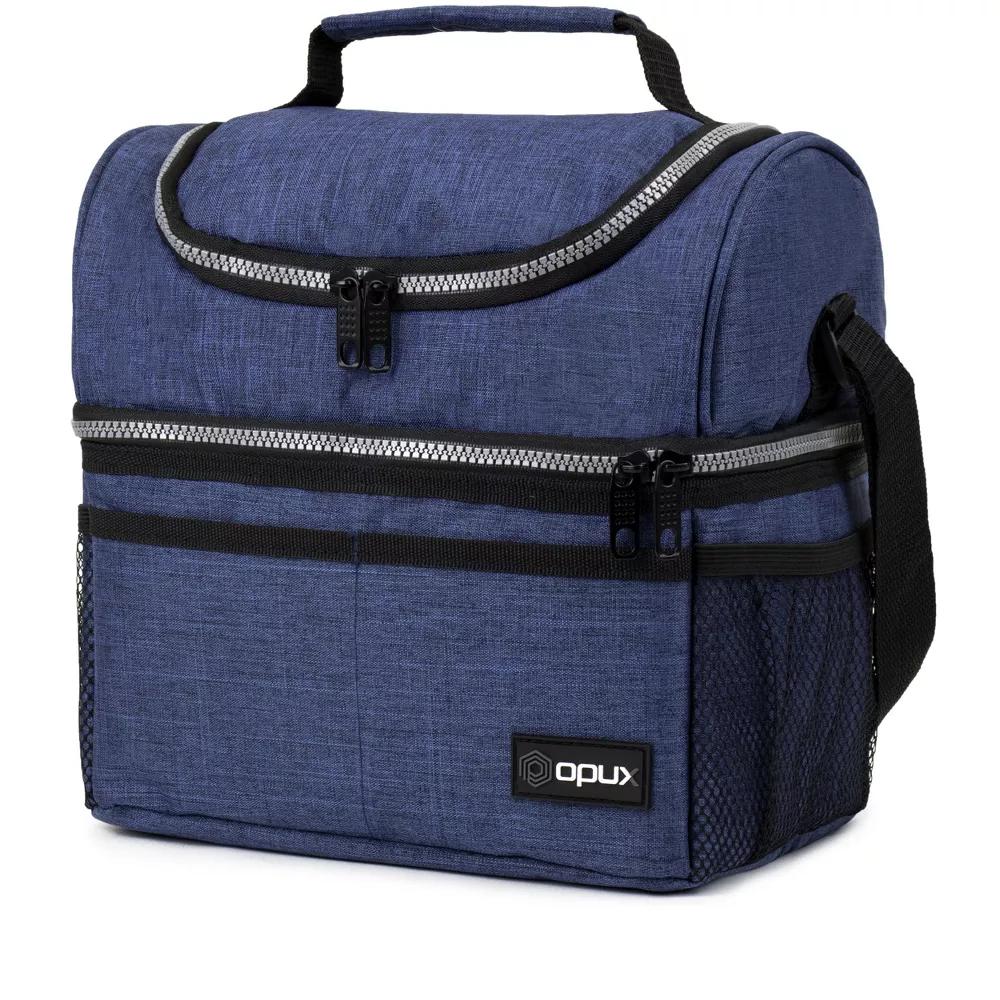 Double Decker Lunch Box Men Women, Insulated Leakproof Cooler Bag Adult Work, Dual Compartment Pail Tote Boys Girls Kids - Image 64