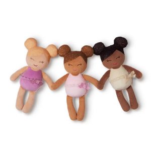 LullaBaby Bathtime Set with 3 Plush Bath Dolls for Real Water Play: Toddler Girl Bath Toys, Baby Doll Accessories