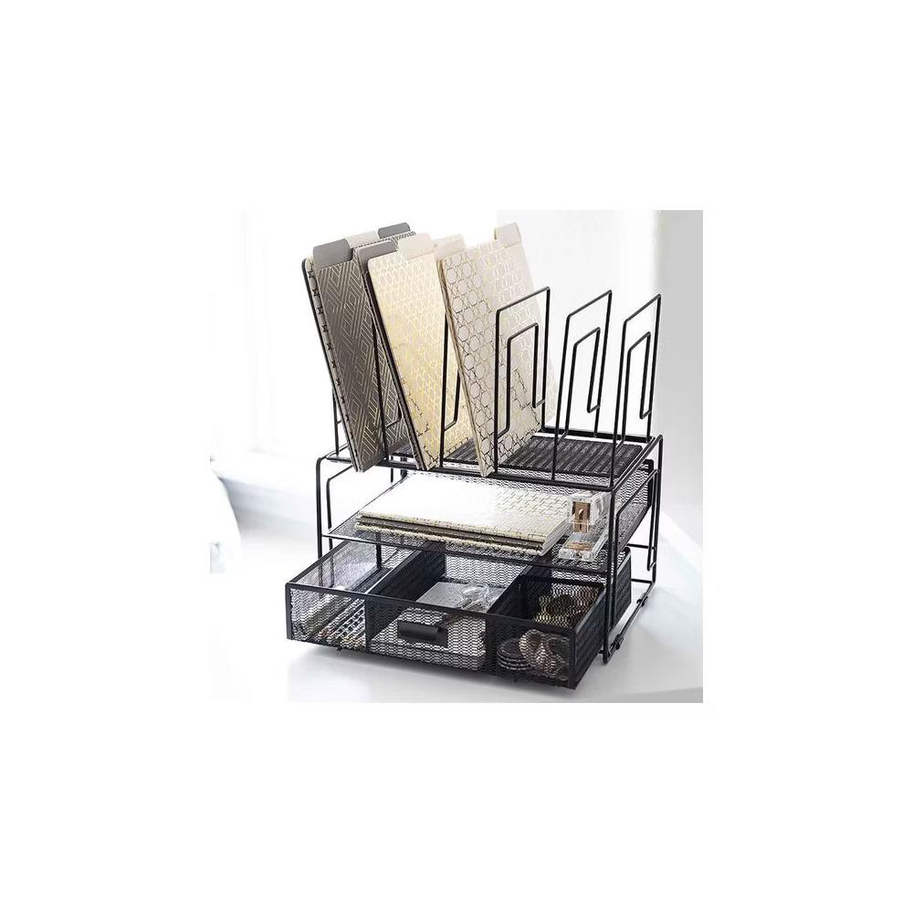 Blu Monaco Desk Organizer with File Sorters & Drawer - Image 6