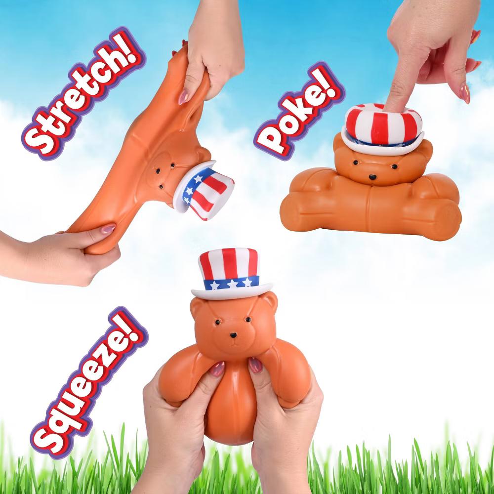 Squeeezy Americana Teddy Bear Fidget Toy - Image 5