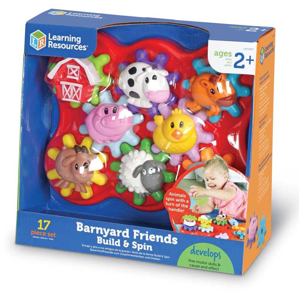 Barnyard Friends Build & Spin - Toddler Sensory Toys, Ages 2+ - Image 6