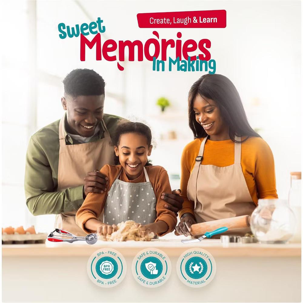 Baketivity 31-Piece Kids Baking Tools Set – Real Cooking Utensils for Children – Safe, Durable, and Fun Kitchen Accessories – Gift for Young Chefs - Image 4