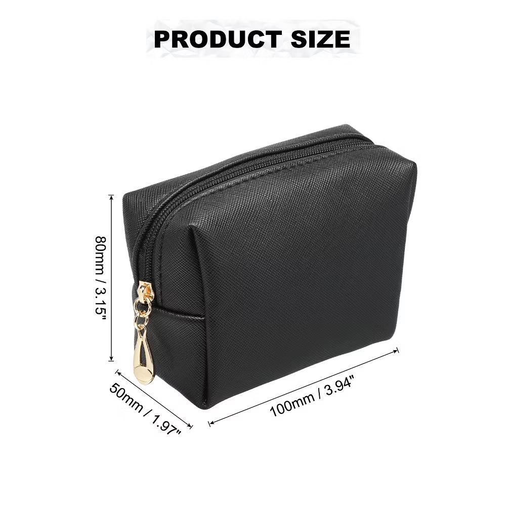 PU Waterproof Cute Preppy Travel Toiletry Mini Makeup Bag 4" x 3" - Image 3