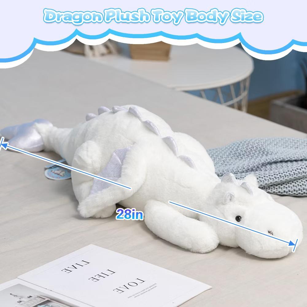 TITQWOP Dinosaur Plush Toy Pillow, Cute Stuffed Animal Toys, Soft Long Dinosaur Body Pillow Gift for Kids Boys Girls 28inch - Image 12