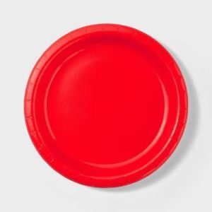 20ct 8.75" Dinner Paper Plates Red