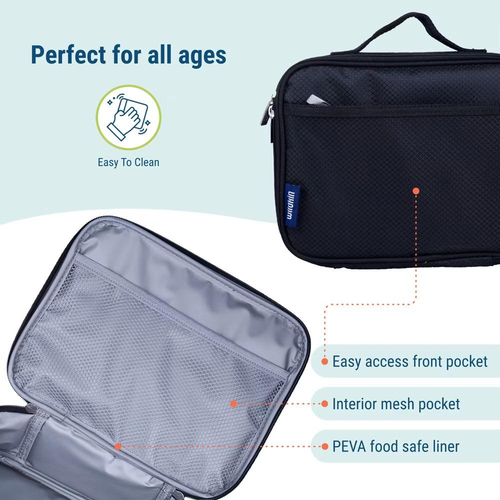 Wildkin Kids Insulated Lunch Box in Solid Colors – Durable and Reusable for School & Travel - Image 55