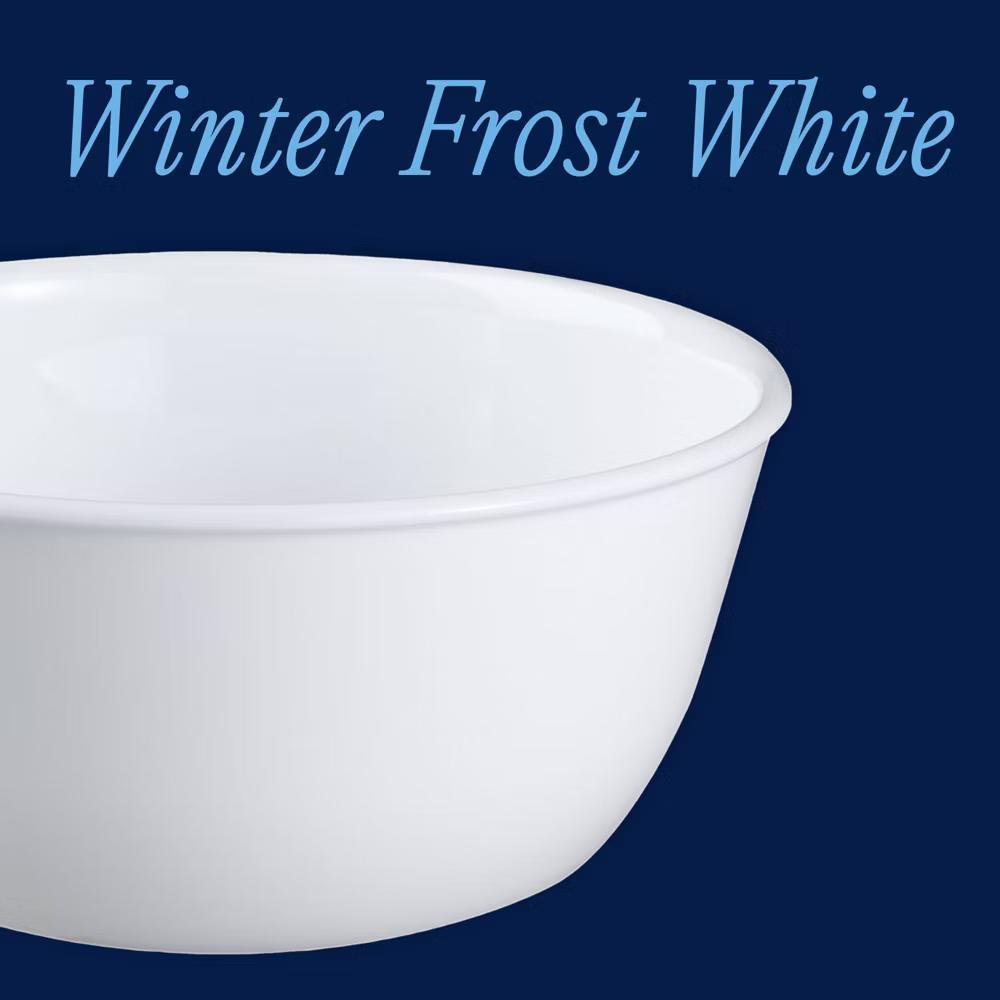 4pk Glass Vitrelle 28oz Dinner Bowls White: Round Solid Pasta & Soup Bowls, Dishwasher & Microwave Safe - Image 9