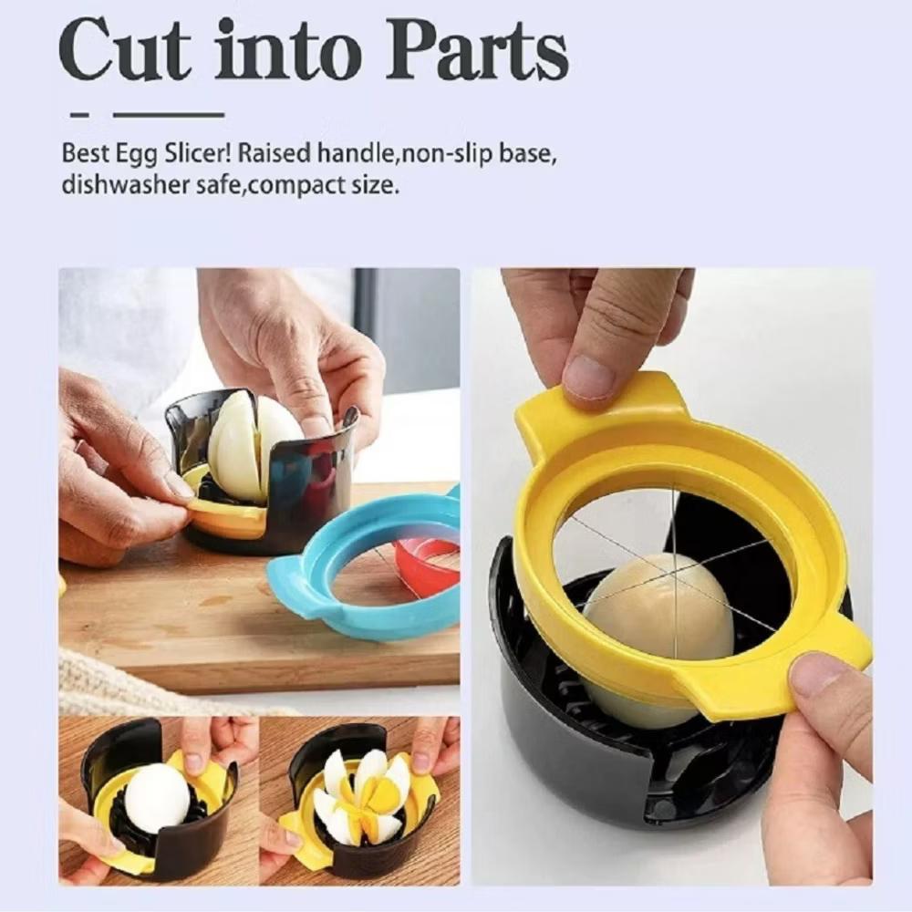 Home Collection 3 in 1 Egg Slicer Cutter and Strawberry Divider Kitchen Tool - Image 5