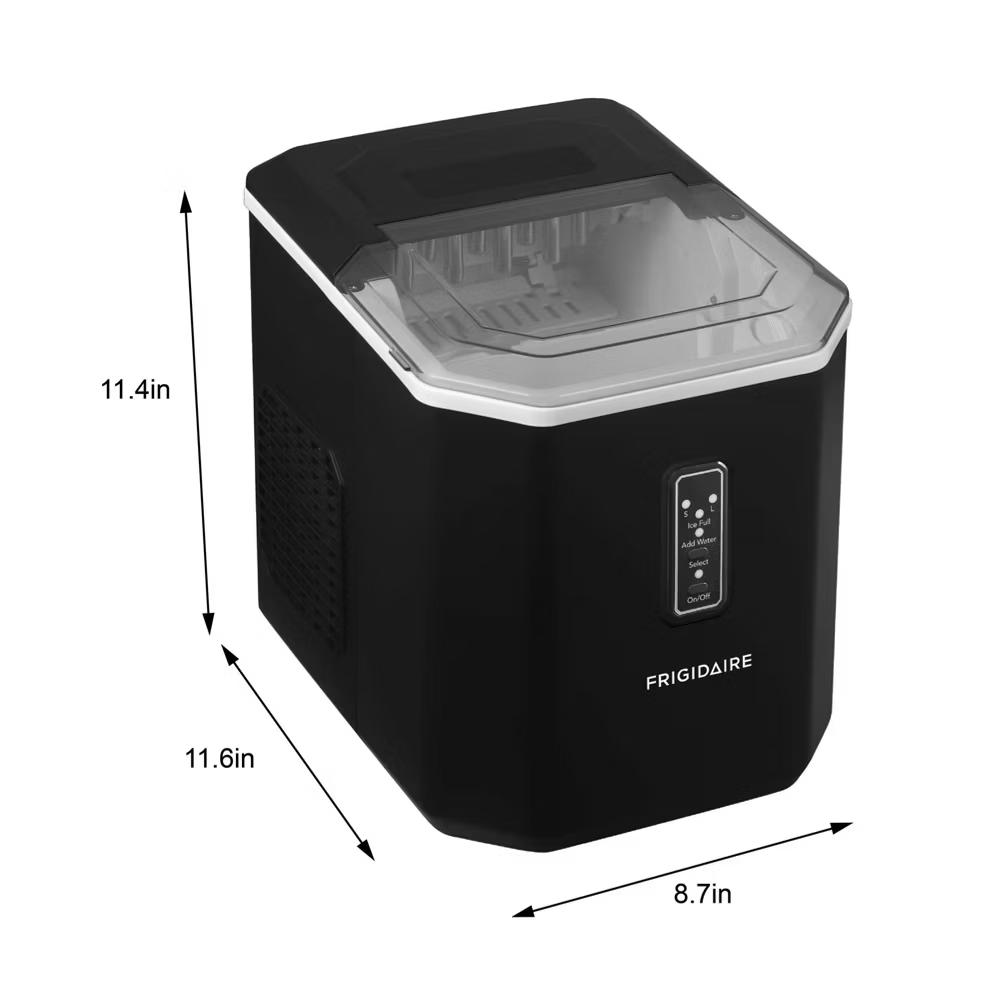Frigidaire 26lb Compact Countertop Ice Maker Black: Portable Countertop Ice Machine, Bullet Ice, 26lb Daily Production - Image 15