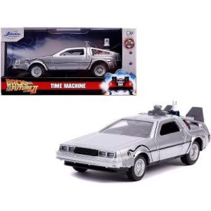 DeLorean DMC (Time Machine) Silver "Back to the Future Part II" (1989) Movie "Hollywood Rides" 1/32 Diecast Car
