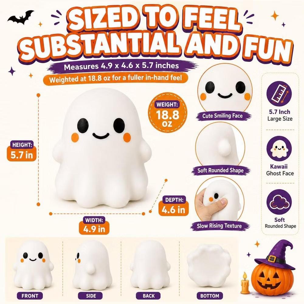 Link Large Ghost Squishy Sensory Fidget Toy 5.7inch