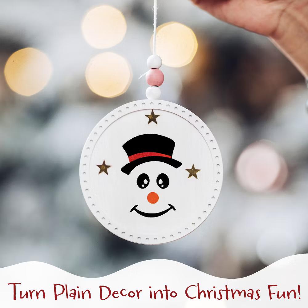 Snowman Face Stickers for Crafts, Christmas Decoration for Windows, Refrigerators, Water Bottles, Cups - Image 7