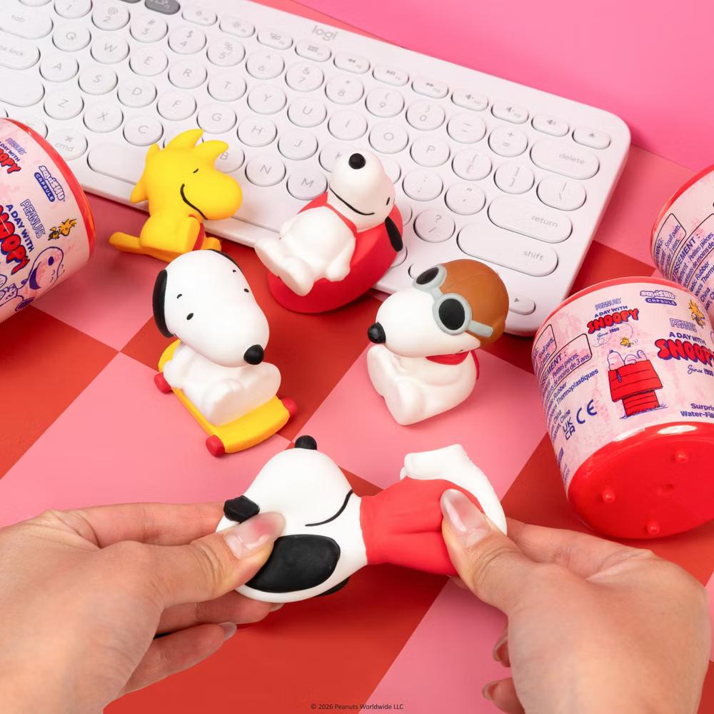 Capsule Snoopy Peanuts Surprise Blind Collectible Surprise Toy Squishy Figurine SquiSHU Series 1 A Day With Snoopy - Image 2