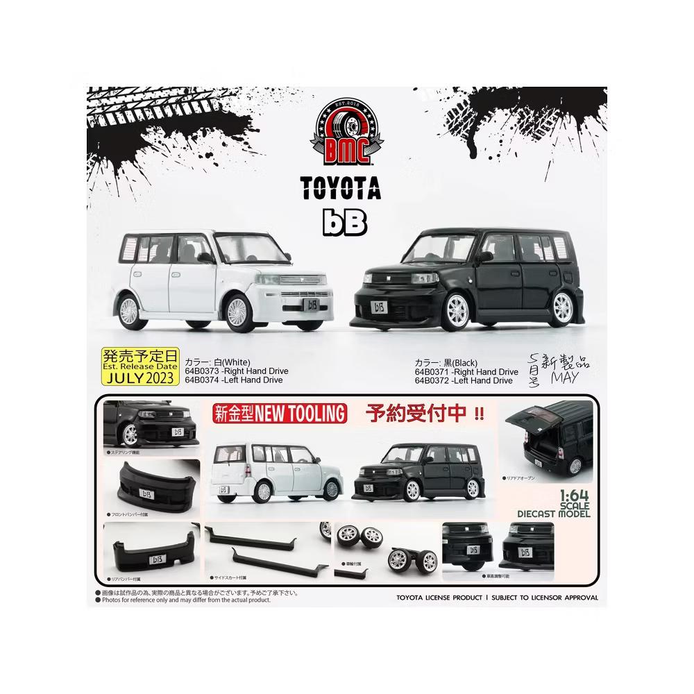Toyota bB 2000 Van Black with Extra Accessories 1/64 Diecast Model Car - Image 2