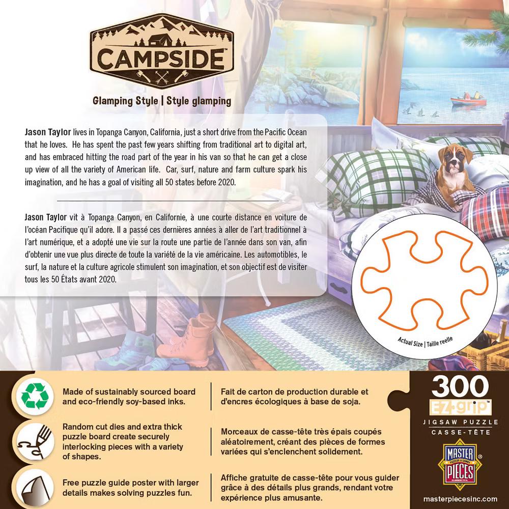 300 Piece EZ Grip Jigsaw Puzzle Glamping Style Campside Large Piece Eco-Friendly - Image 4