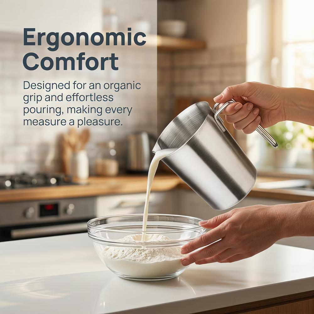 Measuring Cup, Liquid Stainless Steel Measuring Cup for Kitchen Use, Ideal for Measuring Ingredients Precisely - Image 35