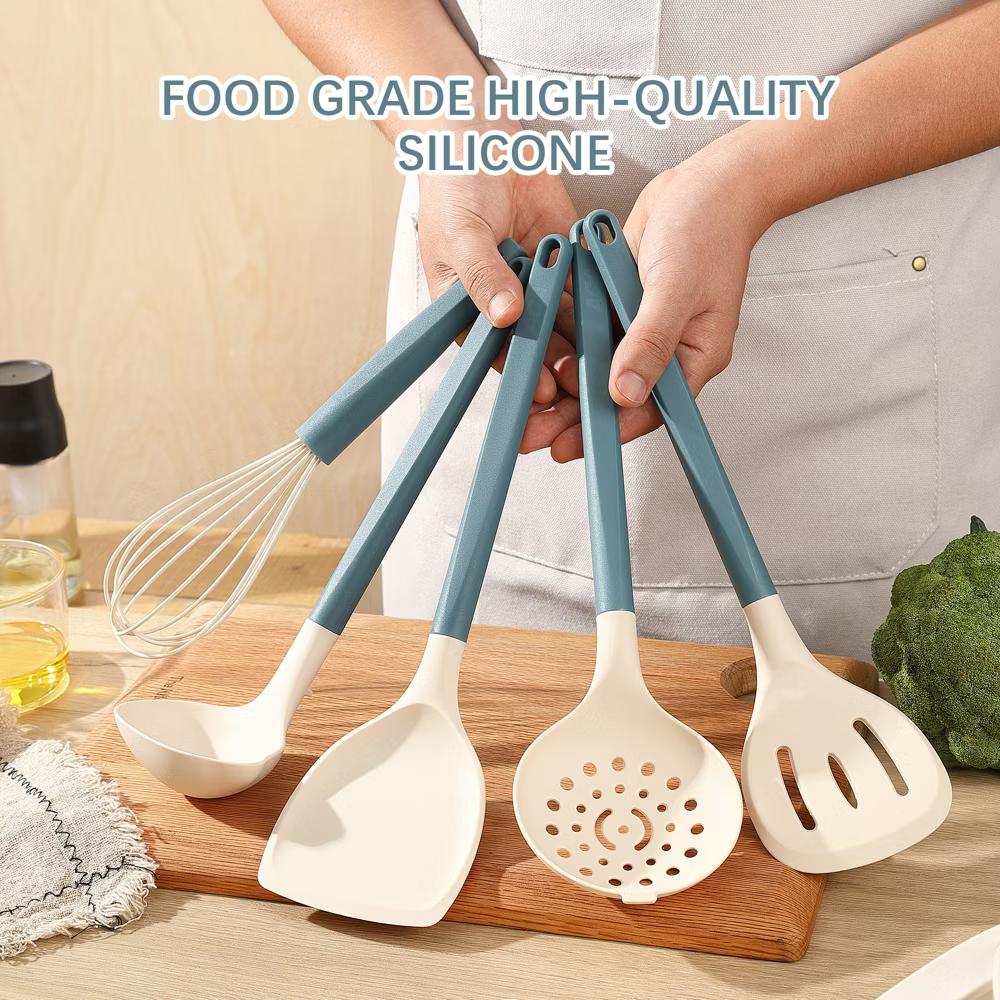 21-Piece Silicone Cooking Utensil Set with Holder, Heat-Resistant Kitchen Utensils and PP Handles - Image 8