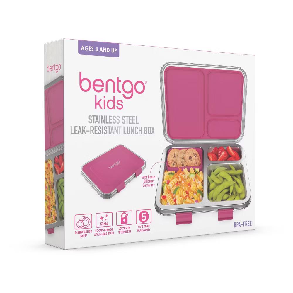 Kids' Stainless Steel Leakproof 3 Compartments Bento-Style Lunch Box - Image 10