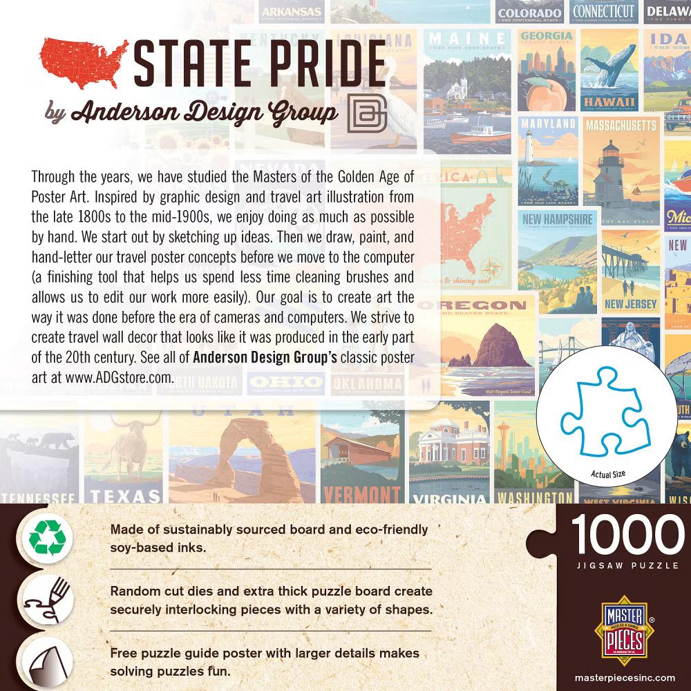 1000 Piece Jigsaw Puzzle - State Pride - 19.25"x26.75" - Image 5