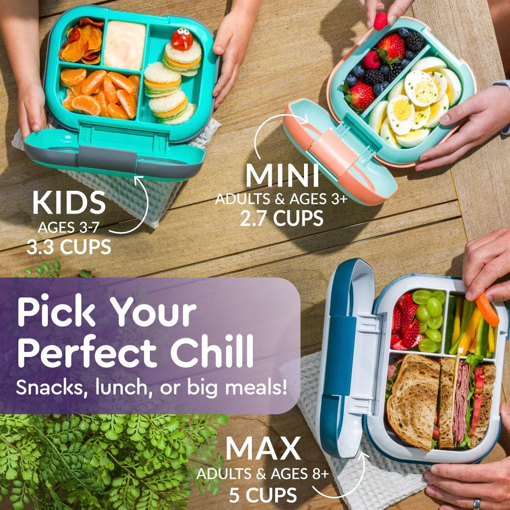 Kids' Chill Lunch Box, Bento-Style Solution, 4 Compartments & Removable Ice Pack - Image 44