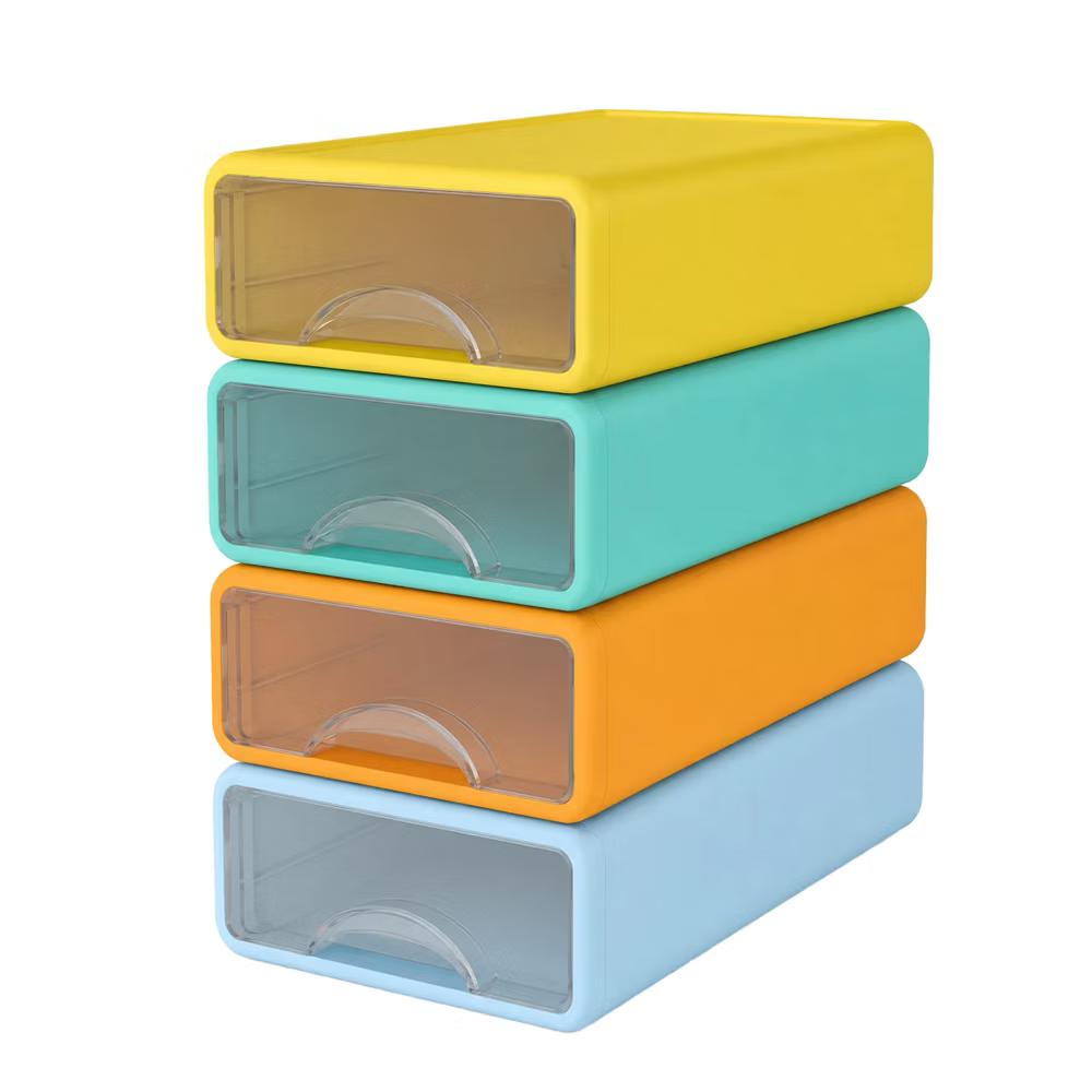Stackable Storage Drawer with Dividers, Transparent PP Material Desktop Organizer, Durable Thickened Storage Container - Image 38